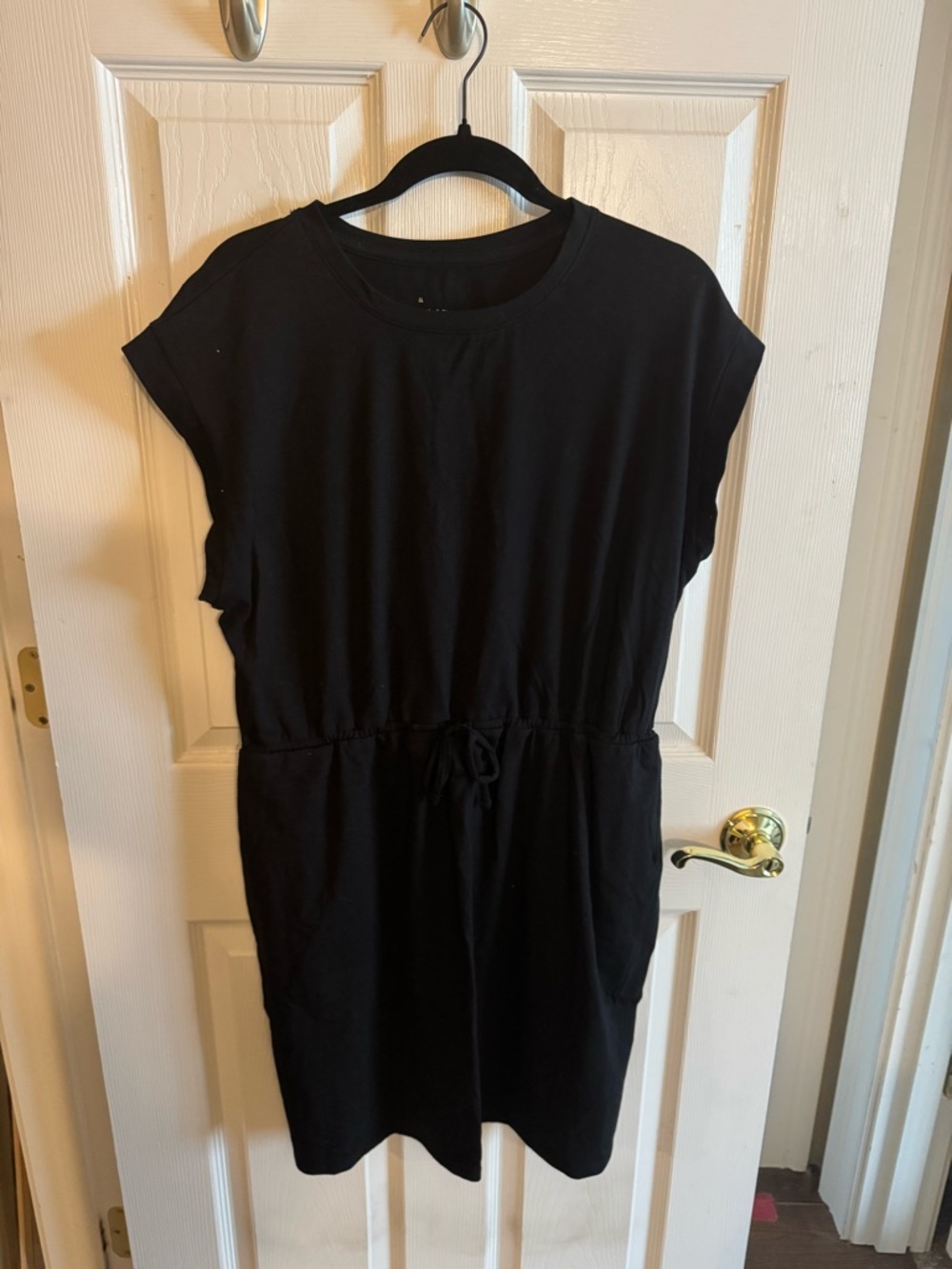 a new day Black Drawstring Waist Midi Dress